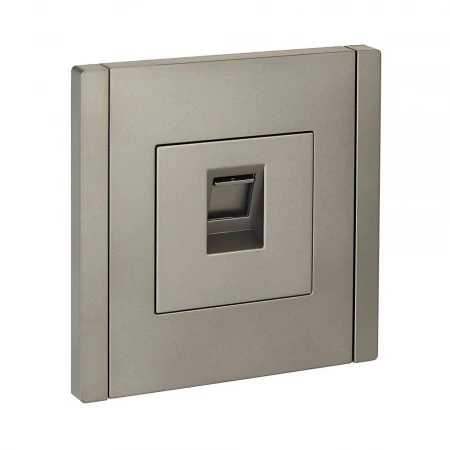 FORTE&PIANO Розетка компьютерная RJ45 кат.5E FP532 сталь IEK FP-K10-1-K46