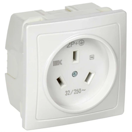 Розетка разборная для плиты с з/к с/у 32А белая Рпл11-К IEK ERP11-032-K01