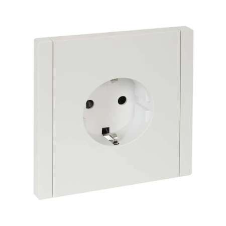 FORTE&PIANO Розетка 1-местная с заземлением с защитными шторками винтовое крепление 16А FP215 белый IEK FP-R14-16-K01