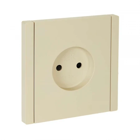 FORTE&PIANO Розетка 1-местная без заземления с защитными шторками винтовое крепление 10А FP417 ваниль IEK FP-R13-10-K10