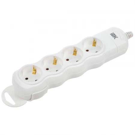 Розетка переносная разборная РПр04 4 места IEK WYP10-D-KP-16-04-ZS-K01