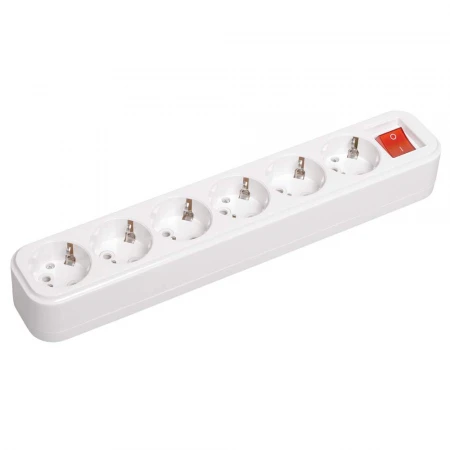 Розетка разборная переносная с выключателем К06В 6 мест CLASSIC IEK KYP11-16-06-00-ZK