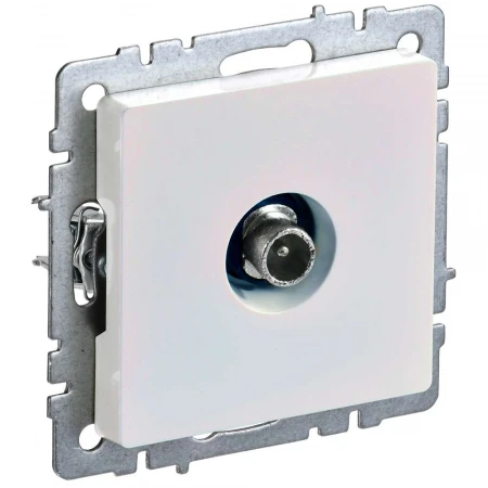 BRITE Розетка TV проходная РТВ10-0-БрЖ жемчуг IEK BR-A10-P-K36