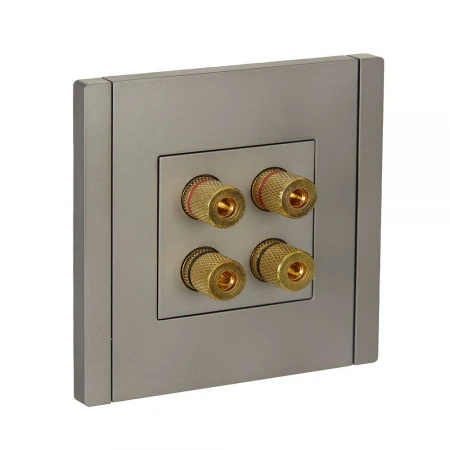 FORTE&PIANO Аудиорозетка 4-местная FP539 сталь IEK FP-S40-K46