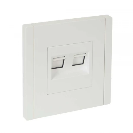 FORTE&PIANO Розетка двойная RJ11+RJ45 кат.5E FP235 белый IEK FP-KT20-O-1-K01