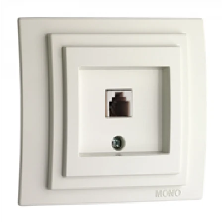 Розетка телефонная RJ11 Mono Electric Despina/ Larissa 3 кат белый 500-001925-124