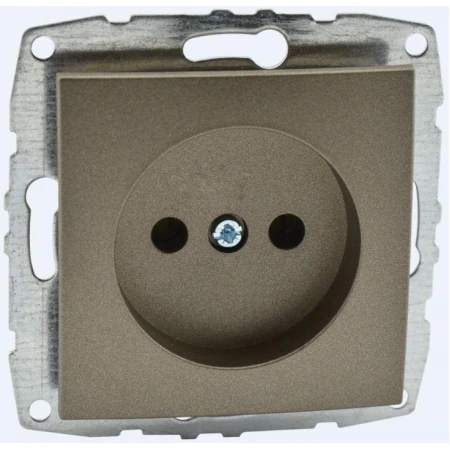 Розетка 2К Mono Electric Despina/ Larissa 16A 250V винтовое подключение бронза 500-002322-116