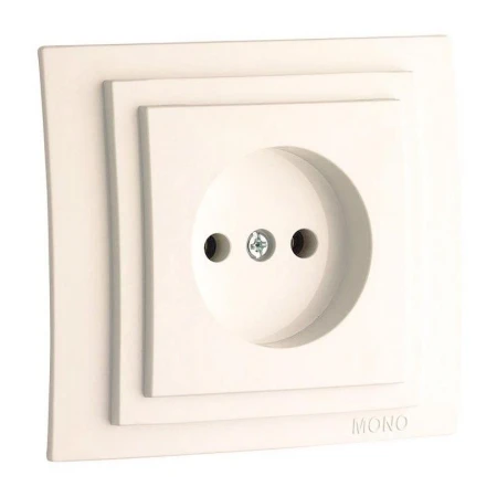 Розетка 2К Mono Electric Larissa 16A 250V винтовое подключение слоновая кость 103-010122-116
