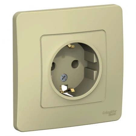 Розетка 2К+З Systeme Electric Blanca 16A 250V бежевая BLNRS001017