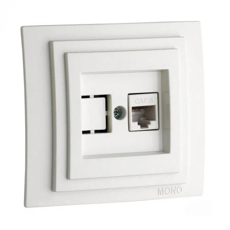 Розетка компьютерная RJ45 Mono Electric Despina 6 кат жемчуг 102-252505-125