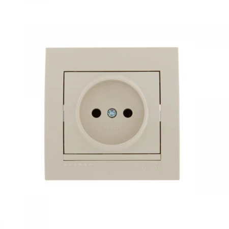 Розетка без зазем. Lezard Deriy кремовая 702-0303-121