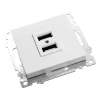 Розетка 2хUSB Stekker Катрин белый GLS10-7115-01 39686