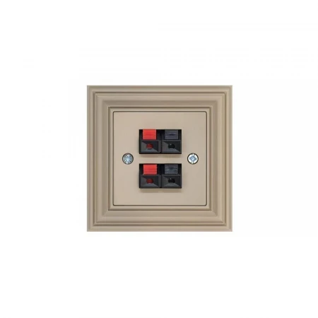 Аудиорозетка двойная Liregus Retro кремовый омбре 29-142