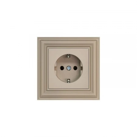 Розетка 2P Liregus Retro со шторками кремовый омбре 29-125