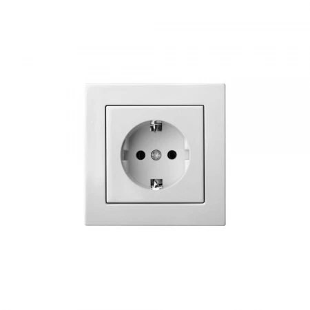 Розетка 2P+E Liregus Epsilon белый 28-016