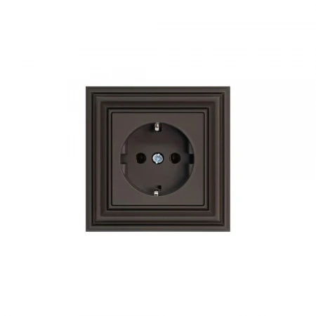 Розетка 2P+E Liregus Retro коричневый омбре 29-022