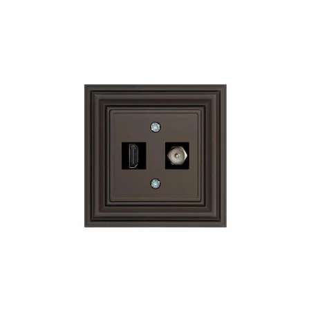 Розетка HDMI/TV Liregus Retro коричневый омбре 29-038