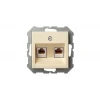 Розетка RJ45/RJ11 Liregus Epsilon бежевый 28-084 Розетка RJ45/RJ11 Liregus Epsilon бежевый 28-084