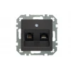 Розетка RJ45/RJ11 Liregus Epsilon черный матовый 29-237 Розетка RJ45/RJ11 Liregus Epsilon черный матовый 29-237