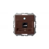 Розетка RJ45 Liregus Epsilon коричневый 28-1450 Розетка RJ45 Liregus Epsilon коричневый 28-1450