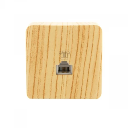 Розетка телефонная евро Lezard Viola беленый дуб 751-5200-137