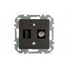 Розетка HDMI/TV Liregus Retro черный матовый 29-238 Розетка HDMI/TV Liregus Retro черный матовый 29-238