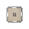 Розетка 2xUSB Liregus Retro кремовый омбре 29-117