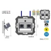 Розетка 2xRJ45 Liregus Retro черный матовый 29-236 Розетка 2xRJ45 Liregus Retro черный матовый 29-236
