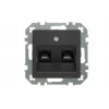 Розетка 2xRJ45 Liregus Retro черный матовый 29-236 Розетка 2xRJ45 Liregus Retro черный матовый 29-236