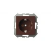 Розетка 2P+E Liregus Epsilon со шторками коричневый 28-1367 Розетка 2P+E Liregus Epsilon со шторками коричневый 28-1367