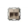 Розетка RJ45/RJ11 Liregus Epsilon шампань 28-3165