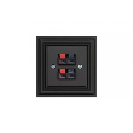 Аудиорозетка двойная Liregus Retro черный матовый 29-241