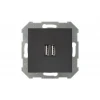 Розетка 2xUSB Liregus Retro черный матовый 29-217 Розетка 2xUSB Liregus Retro черный матовый 29-217
