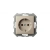 Розетка 2P+E Liregus Epsilon шампань 28-3111