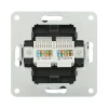 Розетка LK Studio компьютерная двойная 2хRJ-45 кат.5е с накладкой (серебристый металлик) LK80 846203-1 Розетка LK Studio компьютерная двойная 2хRJ-45 кат.5е с накладкой (серебристый металлик) LK80 846203-1