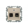 Розетка RJ45/RJ11 Liregus Retro кремовый омбре 29-138 Розетка RJ45/RJ11 Liregus Retro кремовый омбре 29-138