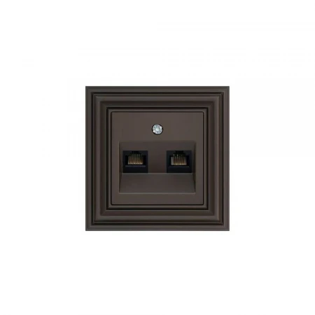 Розетка RJ45/RJ11 Liregus Retro коричневый омбре 29-037