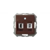 Розетка HDMI/USB Liregus Epsilon коричневый 28-156 Розетка HDMI/USB Liregus Epsilon коричневый 28-156