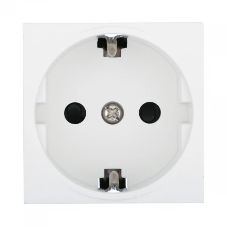 Розетка LK Studio с з/к, со шторками матовая поверхность (белый) LK45 851404-1