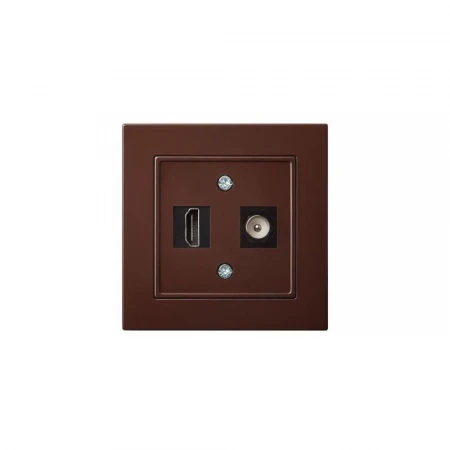 Розетка HDMI/TV оконечная Liregus Epsilon коричневый 28-1561