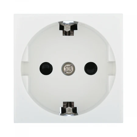 Розетка LK Studio с з/к, со шторками глянцевая поверхность (белый) LK45 851104-1