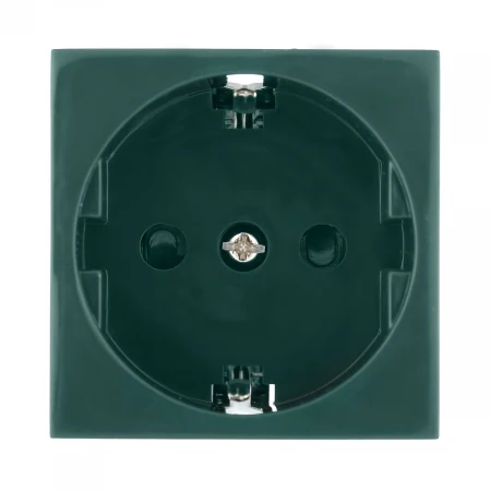 Розетка LK Studio с з/к, со шторками (зеленый) LK45 ( для выделения "чиcтого питания сети") 851119