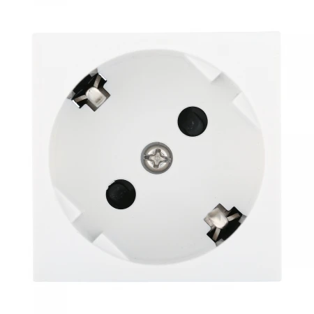 Розетка LK Studio с заземляющими контактами, с защитными шторками, 16 А, 250 В, под углом 45 градусов (белый) LK45 851204-1