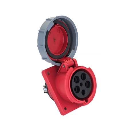 Розетка стационарная внутренняя угловая 4252 3Р+РЕ+N 32А 380В IP67 EKF PROxima ps-4252-32-380