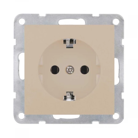 Розетка с з/к, без шторок LK Studio (шампань) LK80, 843106-1