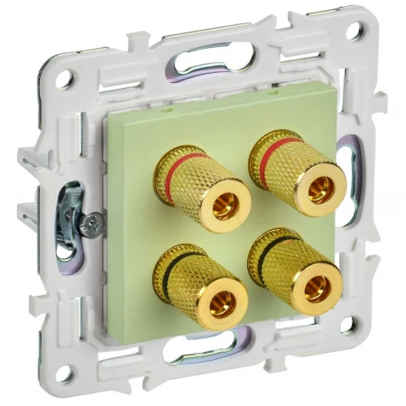 SKANDY Аудиорозетка 4-местная SK-A01G мятный IEK SK-S40-K06