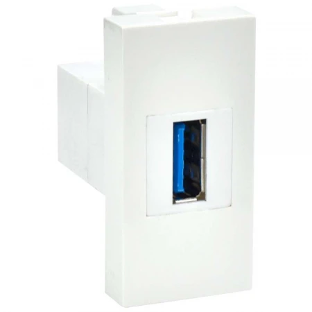 PRIMER РКЮ-10-00-П Розетка USB A 3.0 (1 модуль) белая IEK PR-KK40D-RU-0-1-A3-K01