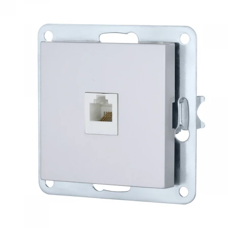 Розетка телефонная RJ-12 LK Studio LK80 серебристый металлик 845503-1