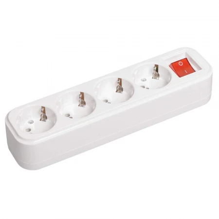 Розетка разборная переносная с выключателем К04В 4 места CLASSIC IEK KYP11-16-04-00-ZK