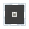 Розетка телефонная RJ-12 LK Studio LK60 черный бархат 865508-1 Розетка телефонная RJ-12 LK Studio LK60 черный бархат 865508-1